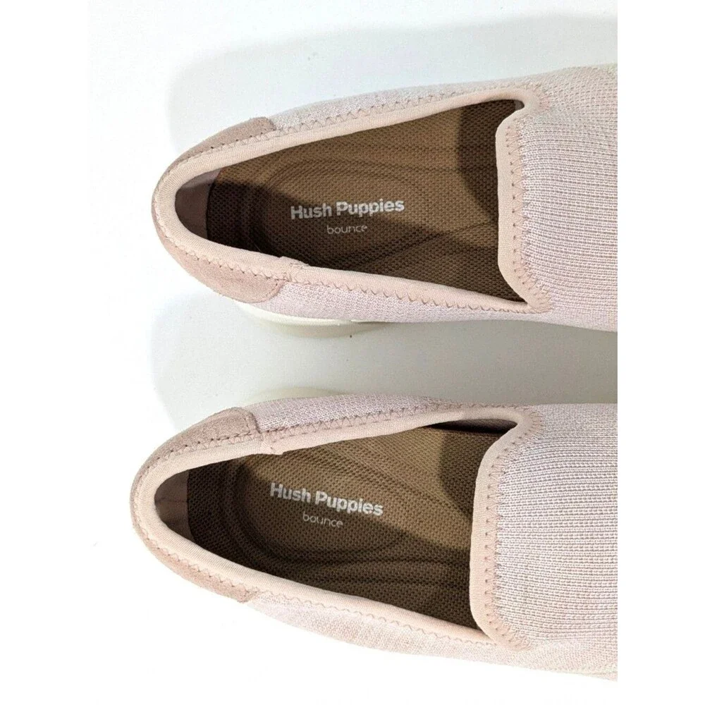 Hush Puppies Bounce Makenna Light Pink Slip On Loafers - Size 8 Womens Sneakers